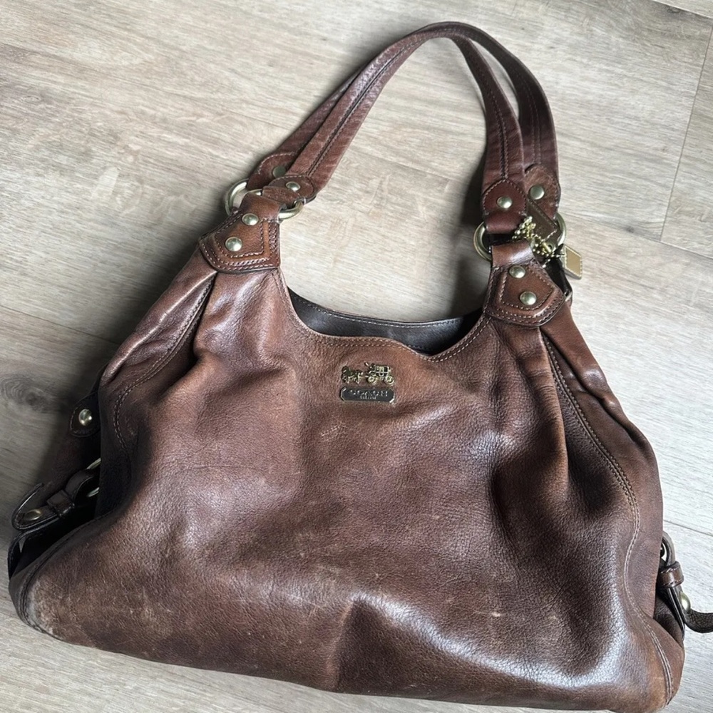 Coach Madison Maggie Leather Satchel Purse 14336